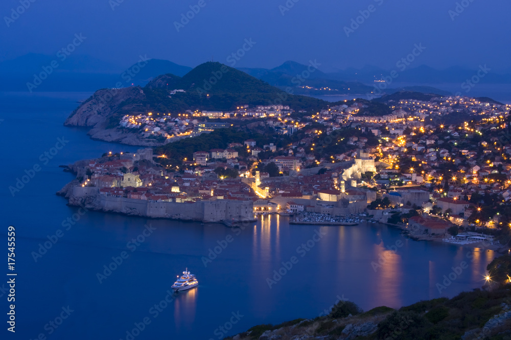 view of Dubrovnik at dawn