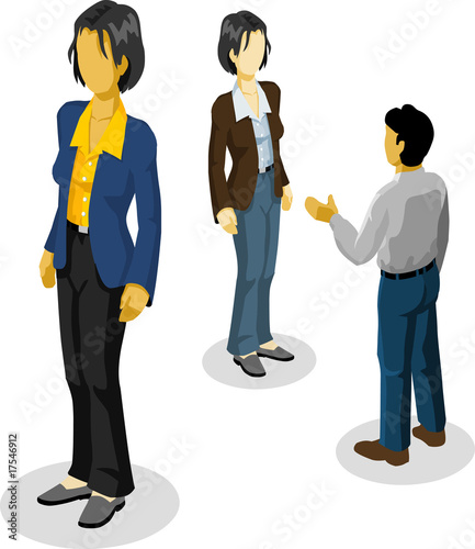 businesswoman Isometric