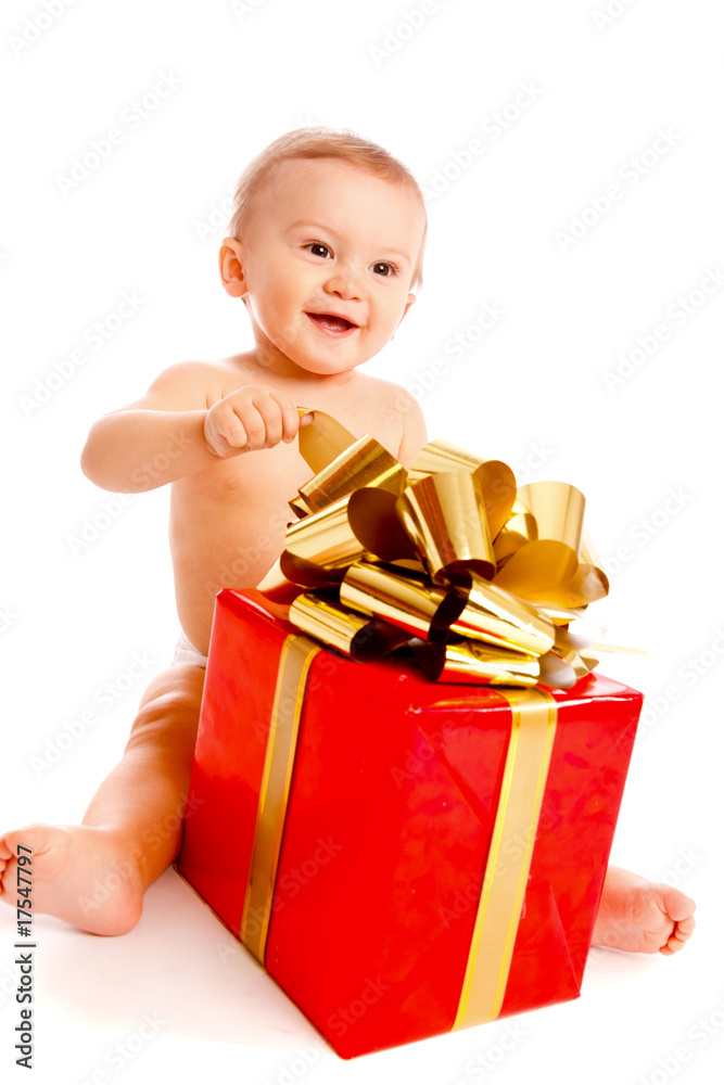 Baby with present Baby with present