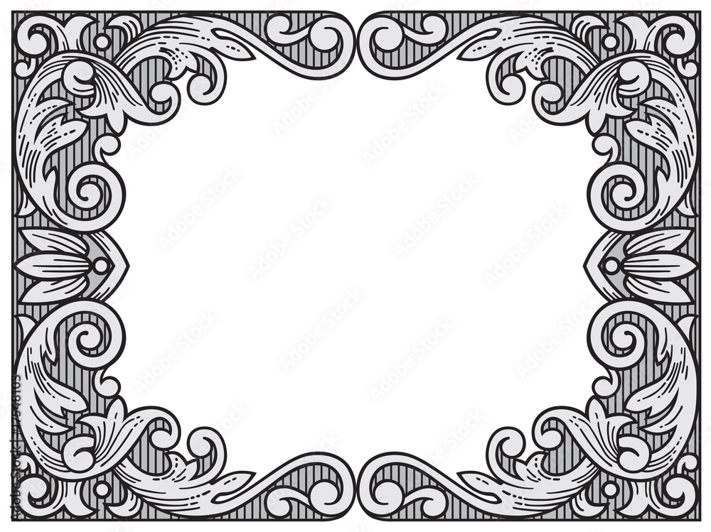 Ornate frame vector