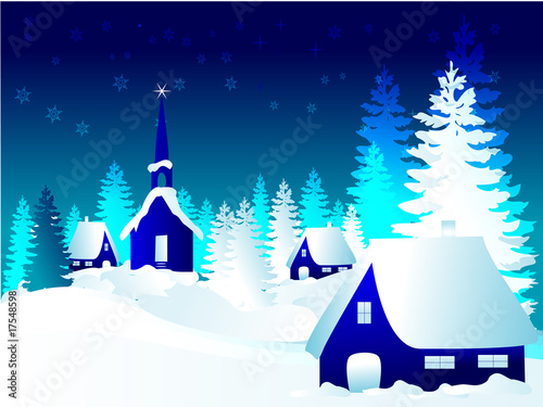 VILLAGE EN HIVER