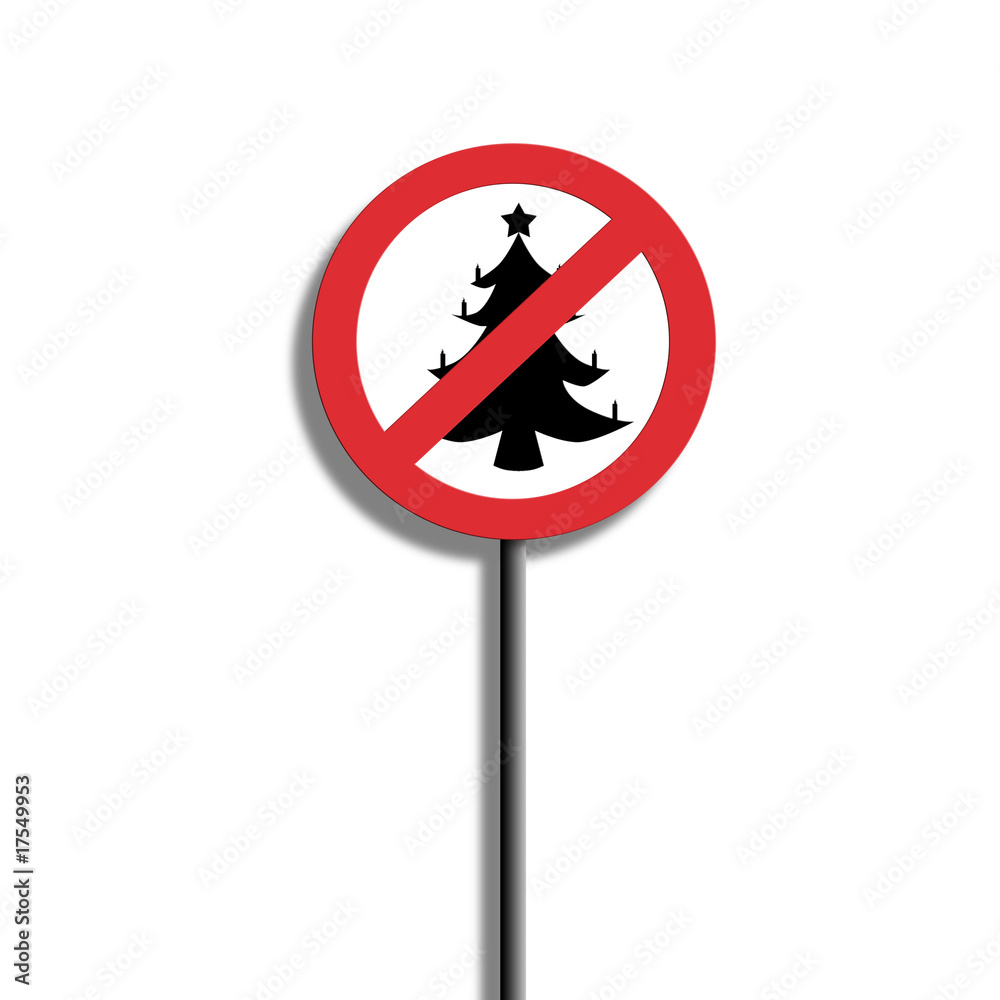 Weihnachten Verboten Schild StockFoto Adobe Stock