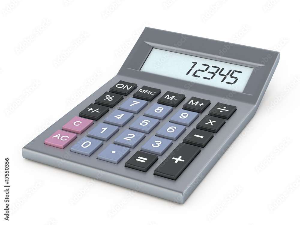 Calculator on a white background Calculator on a white background