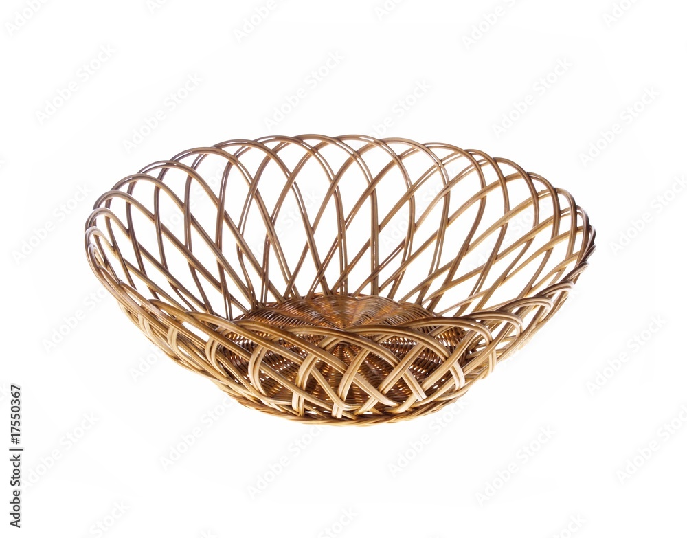 Obraz premium Wicker Bowl, studio isolated photo