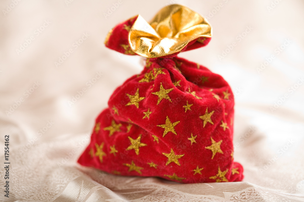 red christmas sack full of gifts red christmas sack full of gifts