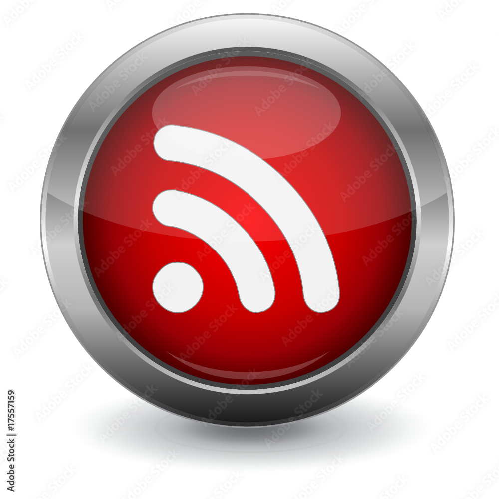 Red Glossy Vector Button - RSS Feed Red Glossy Vector Button - RSS Feed