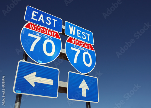 East and West Colorado interstate 70, copy space photo