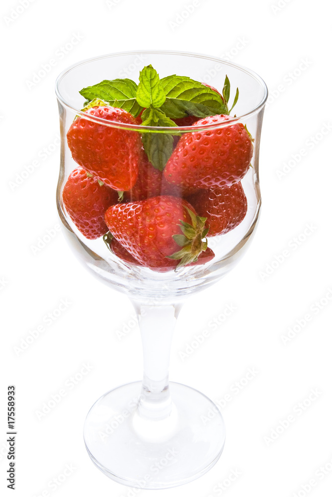 strawberries glass strawberries glass