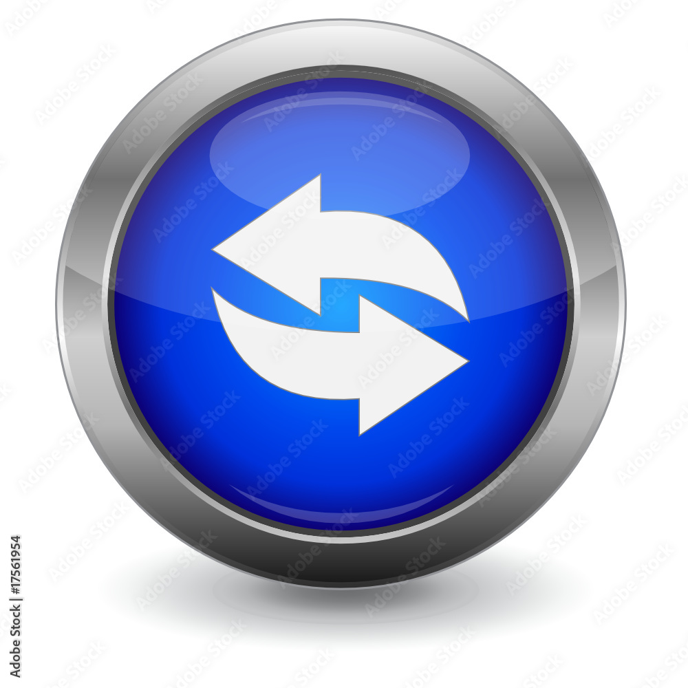Red Glossy Vector Button - Reload/Recycle Red Glossy Vector Button - Reload/Recycle