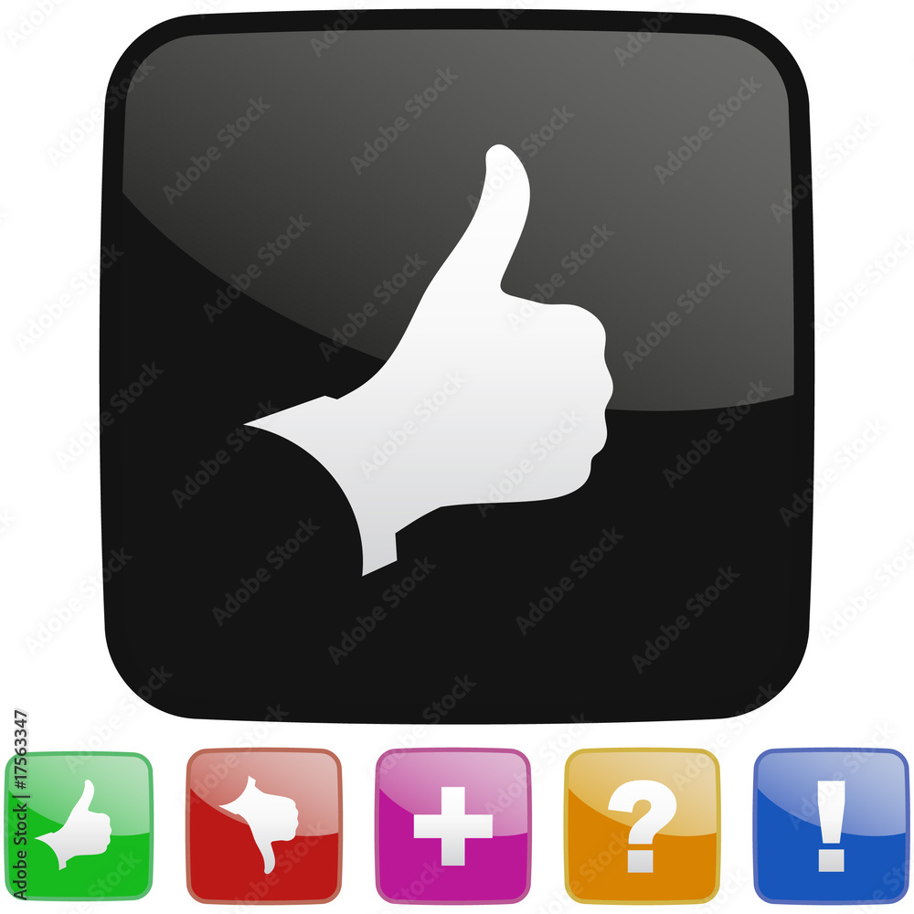 Thumbs up. Set of design elements. Thumbs up. Set of design elements.