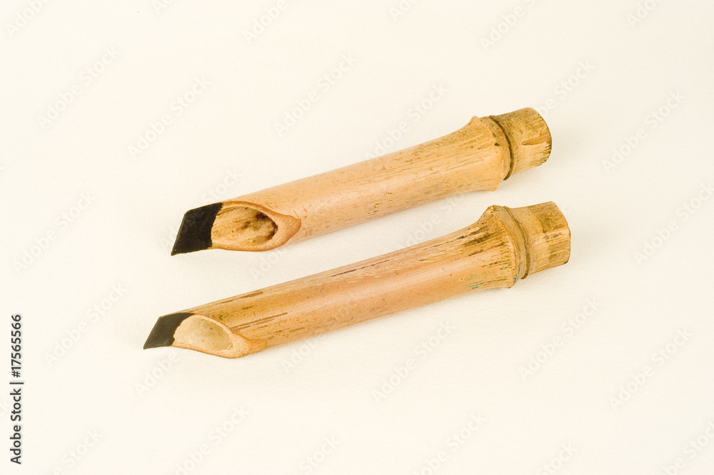 Two hand-made calligraphy pens Two hand-made calligraphy pens