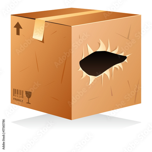 Carton déchiré