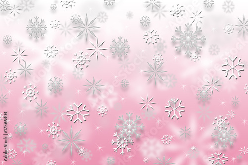 soft pink snowflakes