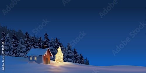 Great Christmas - background illustration - Greeting Card
