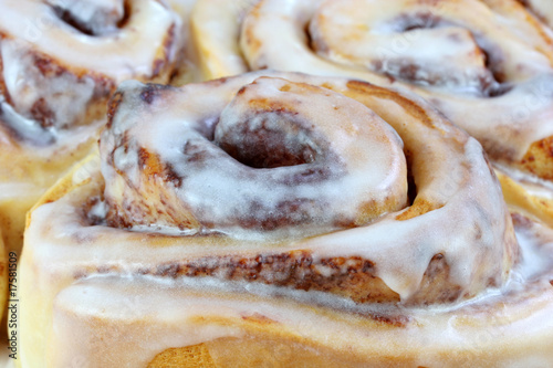 Extreme Close Up of Cinnamon Buns