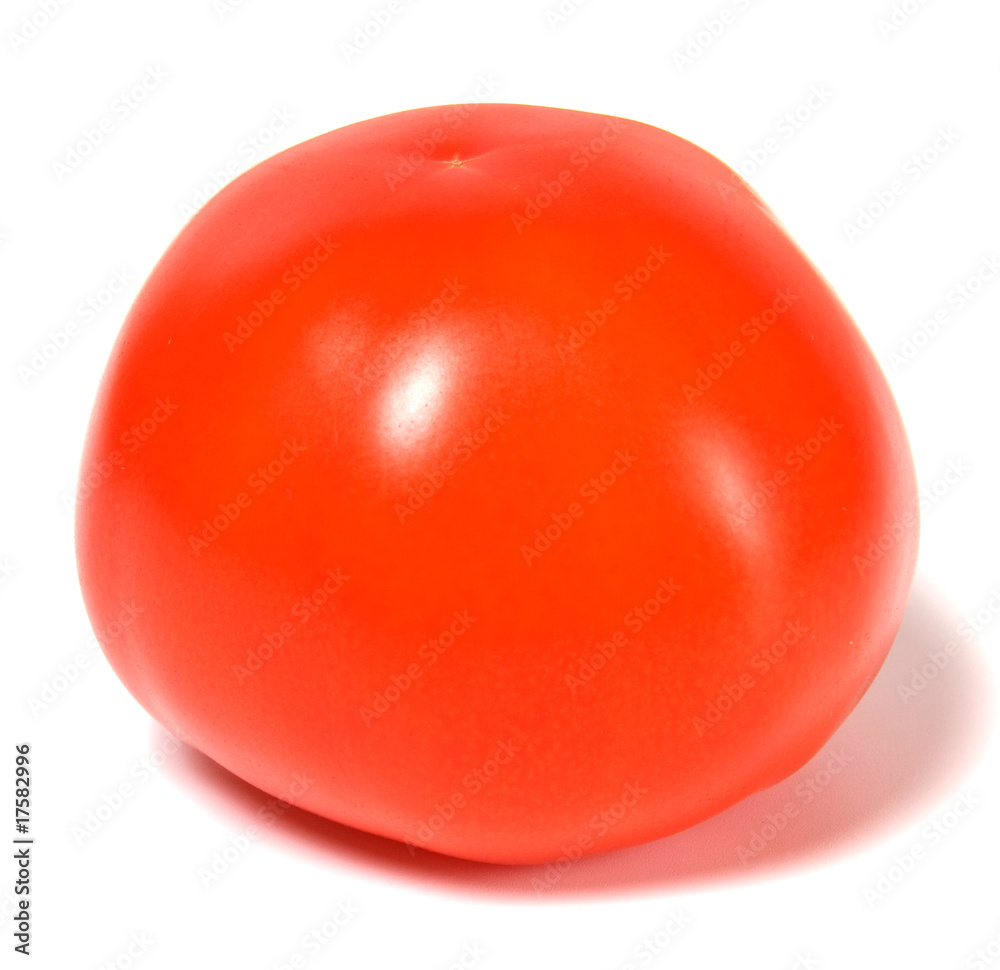 single red tomato isolated on white background single red tomato isolated on white background