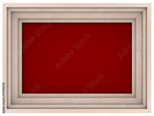 White wooden frame