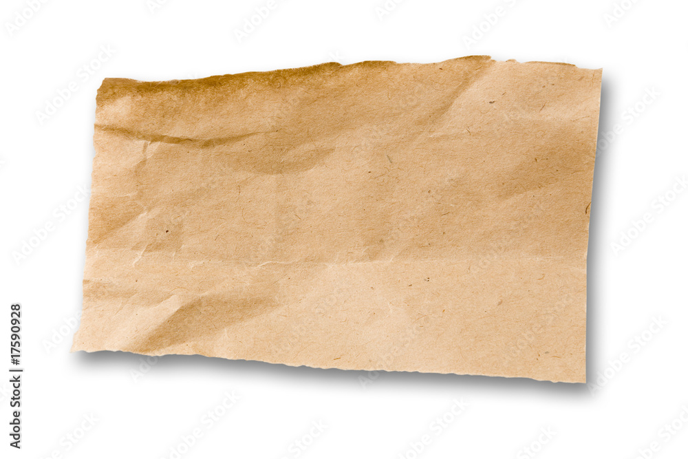 Obraz premium Crumpled Brown Packaging Paper