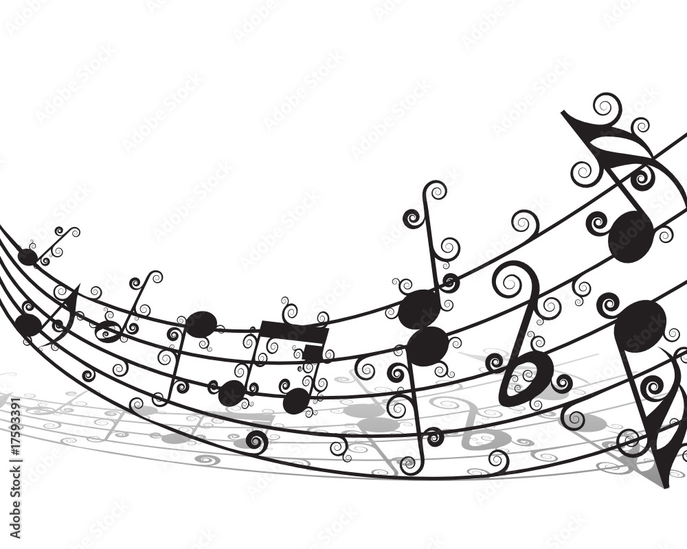 curled musical background curled musical background