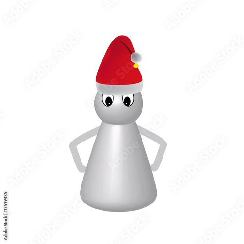 Spielfigur Weihnachtsmann abstrakt