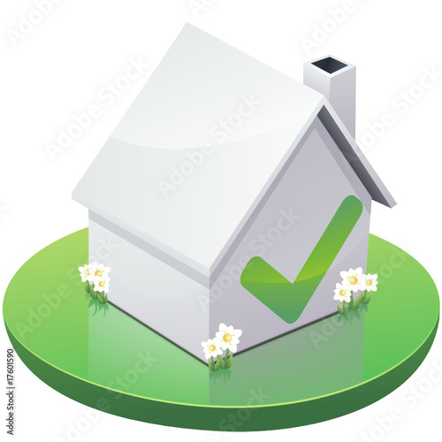 Maison blanche et avis favorable (détouré)