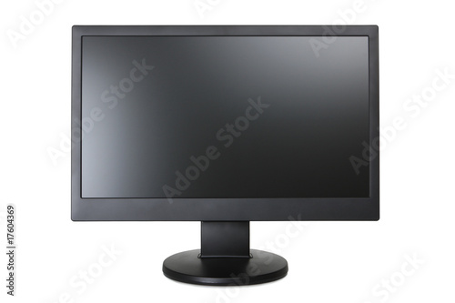 LCD monitor on white background