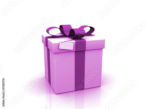 Pink Gift on white background