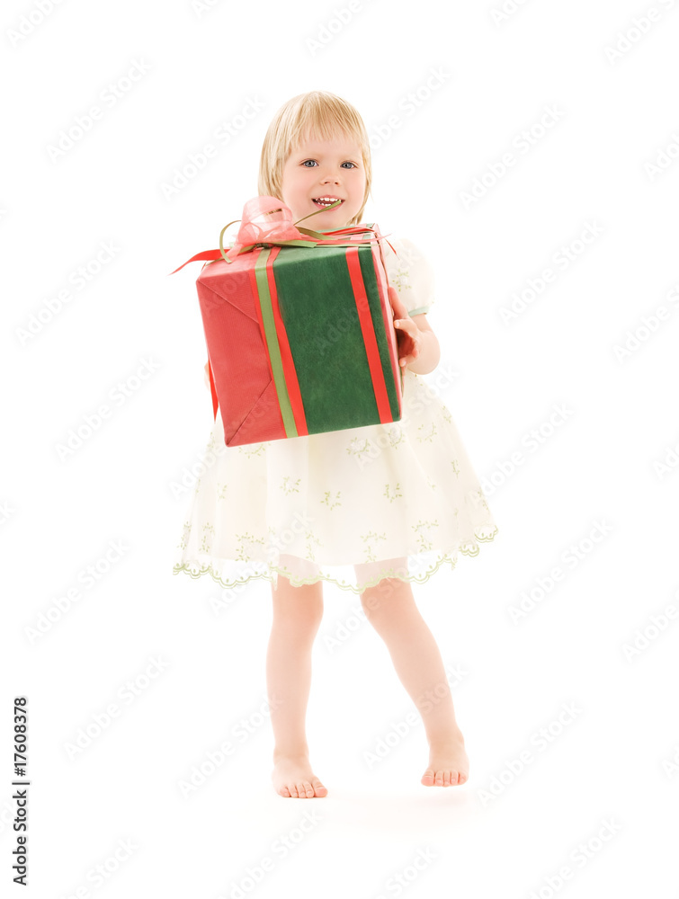 girl with gift box girl with gift box