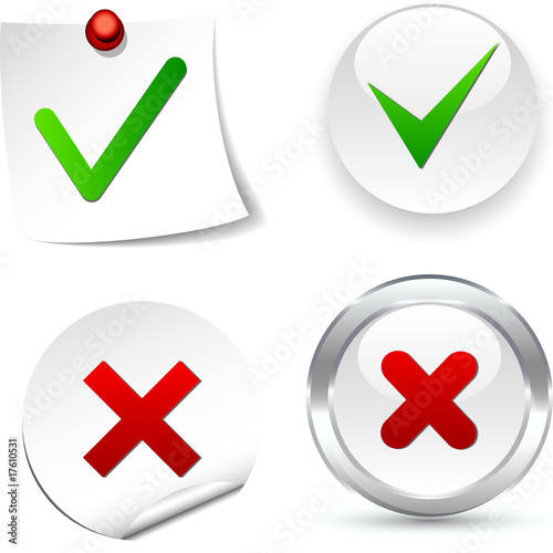 Validation white icons. Vector illustration.
