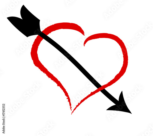 Love - Rotes Herz mit Pfeil