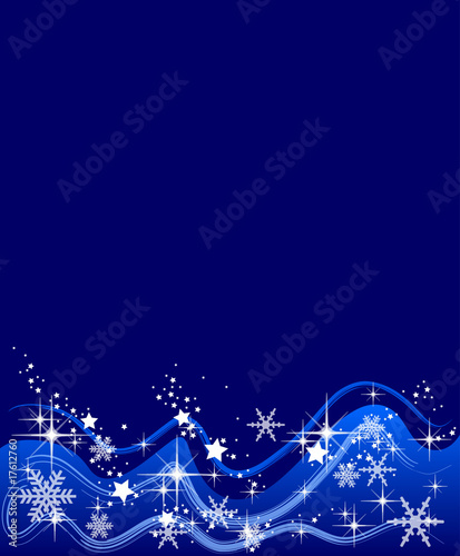Blauer Weihnachtshintergrund mit Sternen
