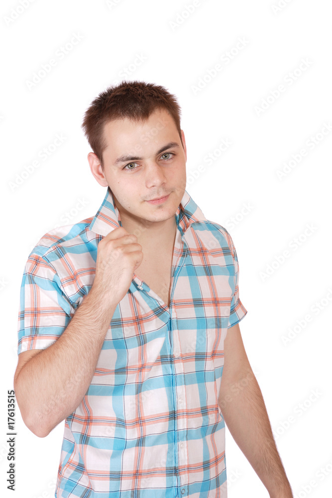 happy young casual man portrait