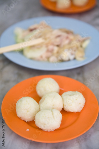 Very famous hainanese chicken rice ball in jonker street,Melaka, photo