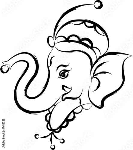 Calligraphic Ganesha