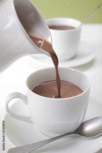 Hot Chocolate Drink In A White Cup