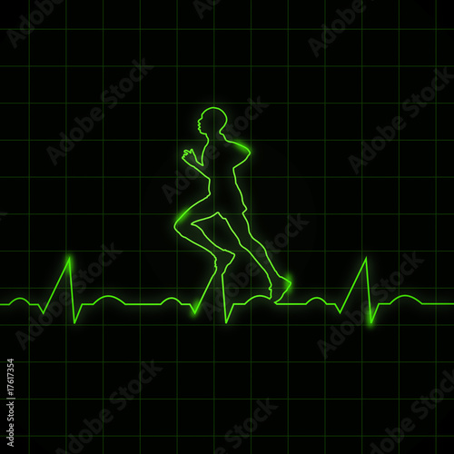elettrocardiogramma atleta © puckillustrations
