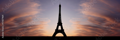 Eiffel tower at sunset #17617964