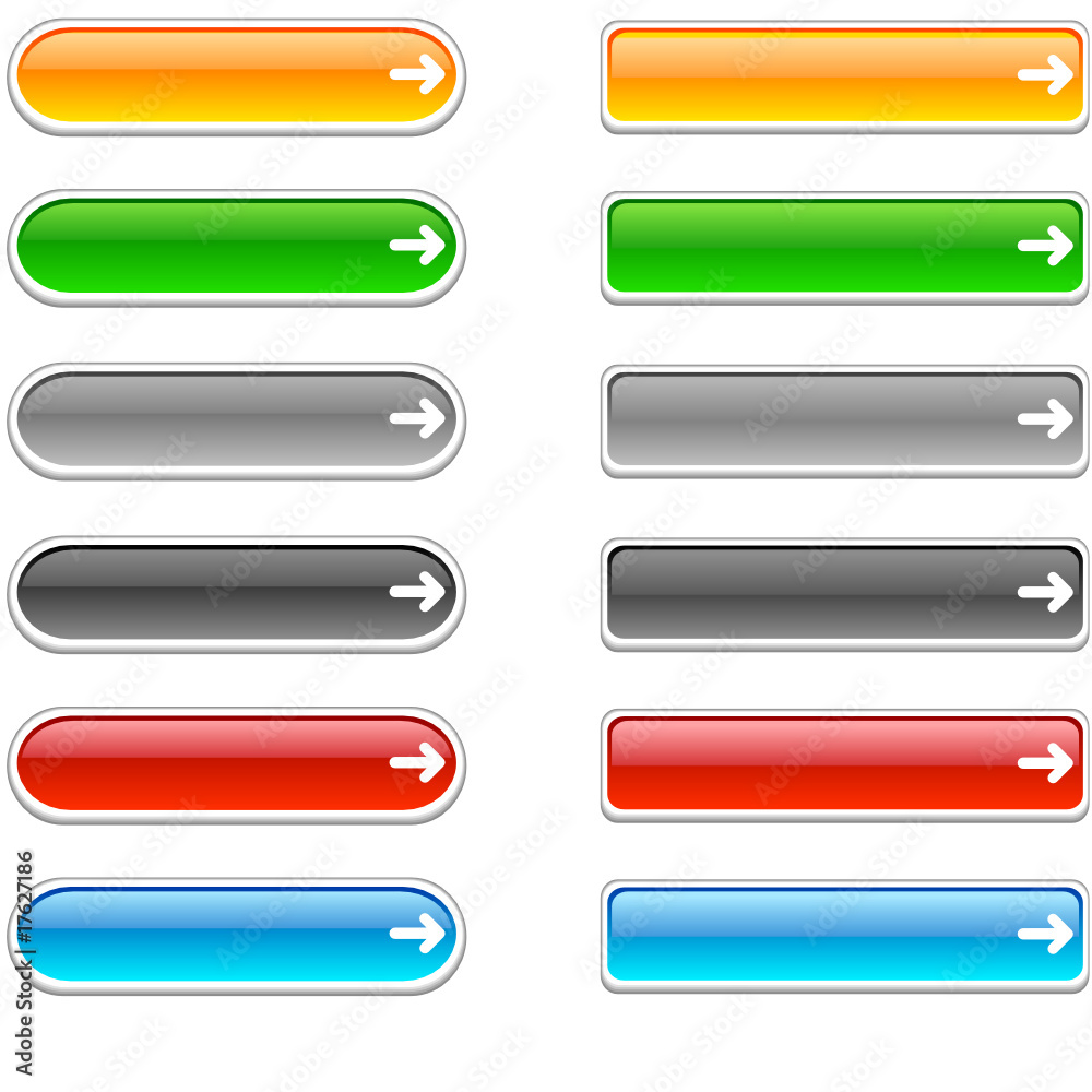 Web shiny buttons. Vector illustration. Web shiny buttons. Vector illustration.