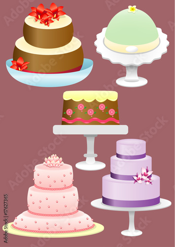 five cakes