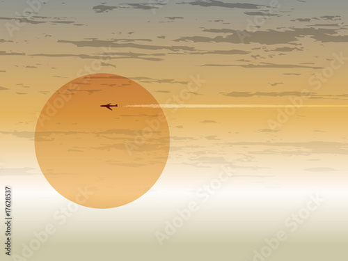 plane in the sun