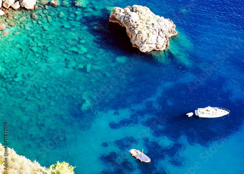 Azure sea at Capri island