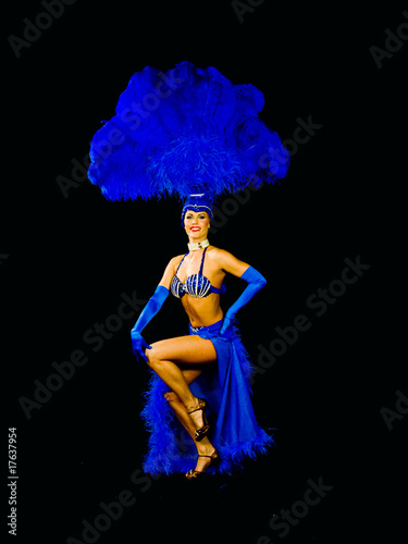 Tableau sur toile showgirl in full costume