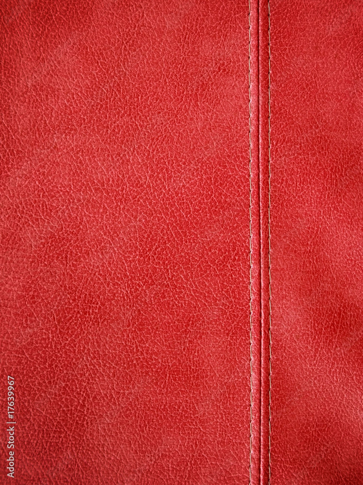Fototapeta premium red leather with stitch background