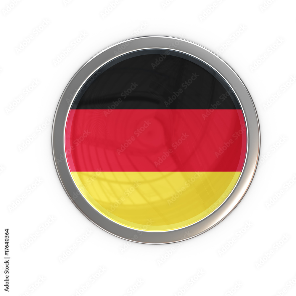 Glossy Button mit Flagge Deutschland