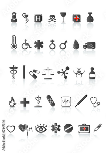 medical icon set