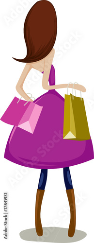 girl with shopping bags
