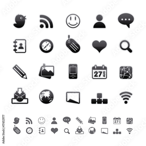 Black Deluxe Icons - Social Media Set
