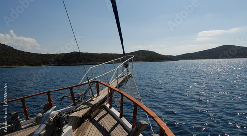 wooden sailboat