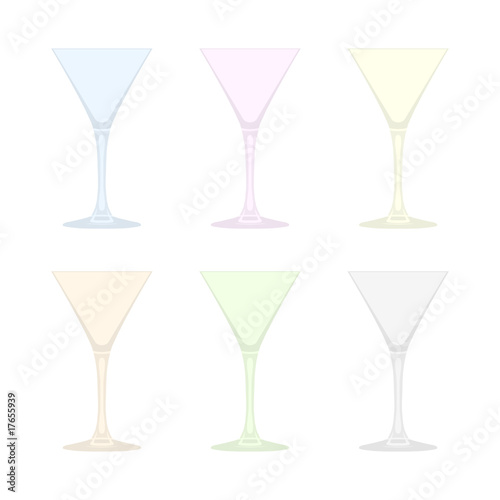 cocktailgläser farbig schattiert