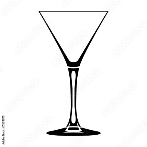 cocktailglas schwarz-weiss